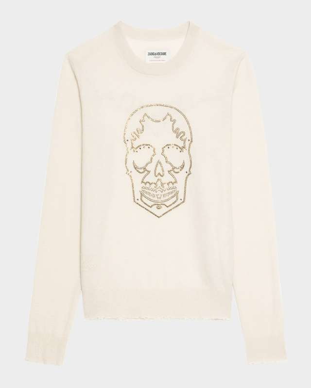 Miss Embellished Skull Western Sweater